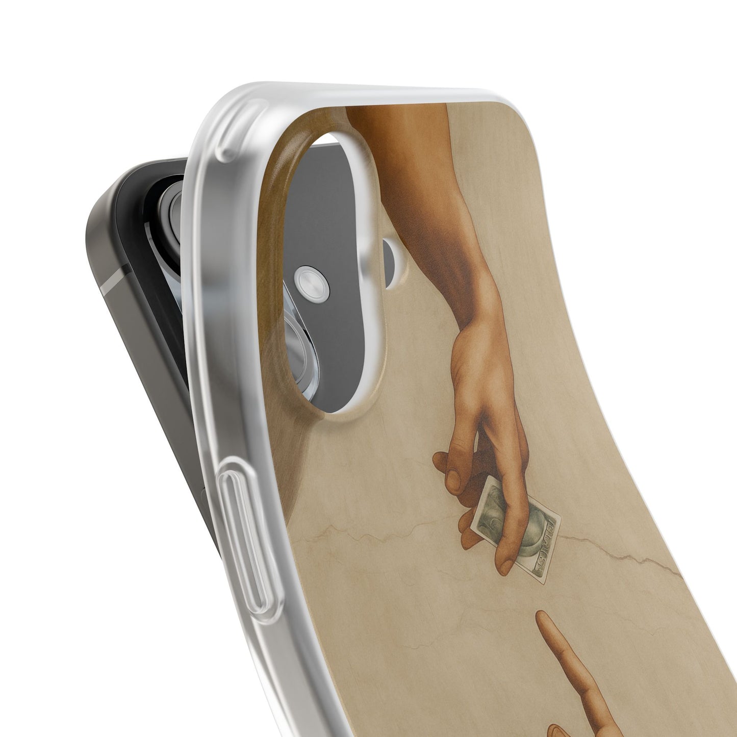 Vintage Motiv – „Creation of a Deal“ Handyhülle – Satirisches Kunst-Motiv – Stoßfester Schutz | True Insights Design mit Humor