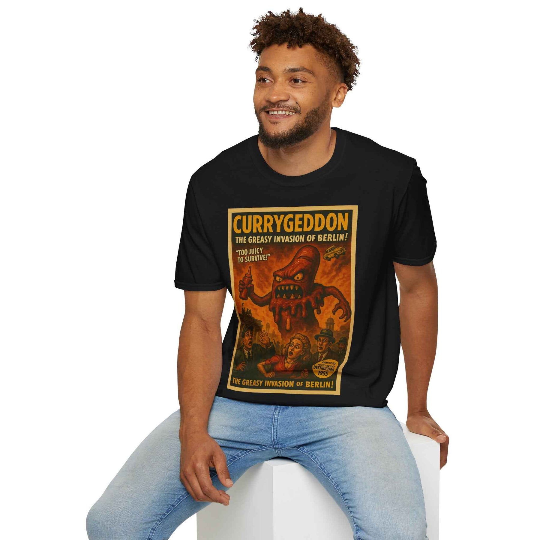CurryGeddon T-Shirt - Retro Horror Design