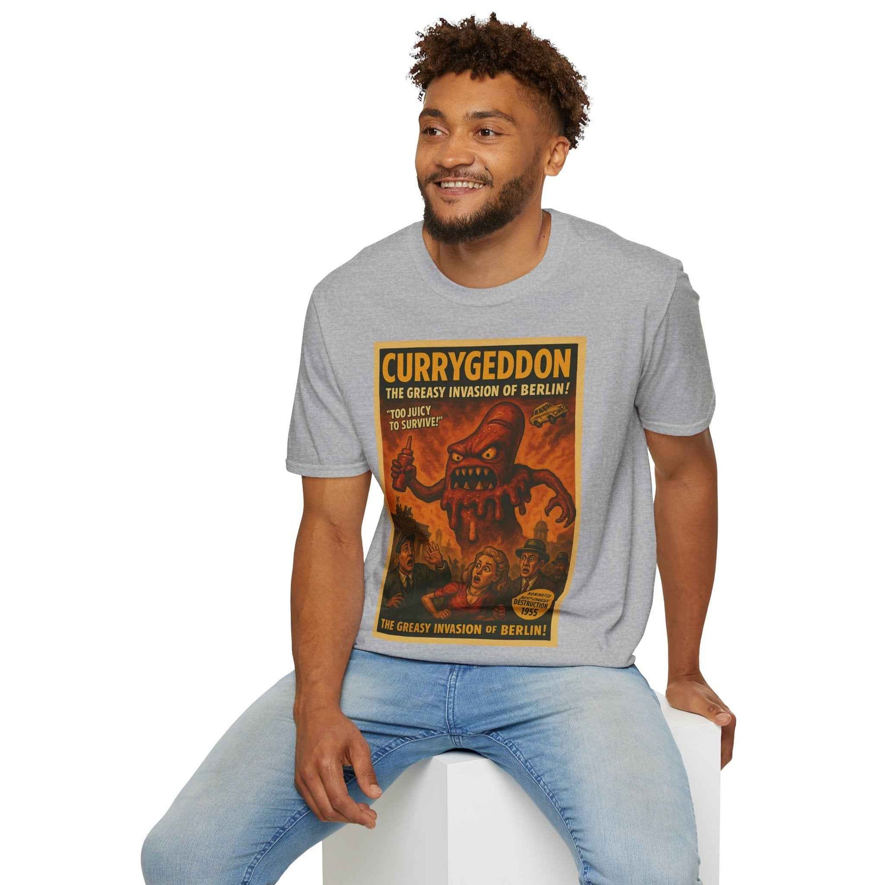 CurryGeddon T-Shirt - Retro Horror Design