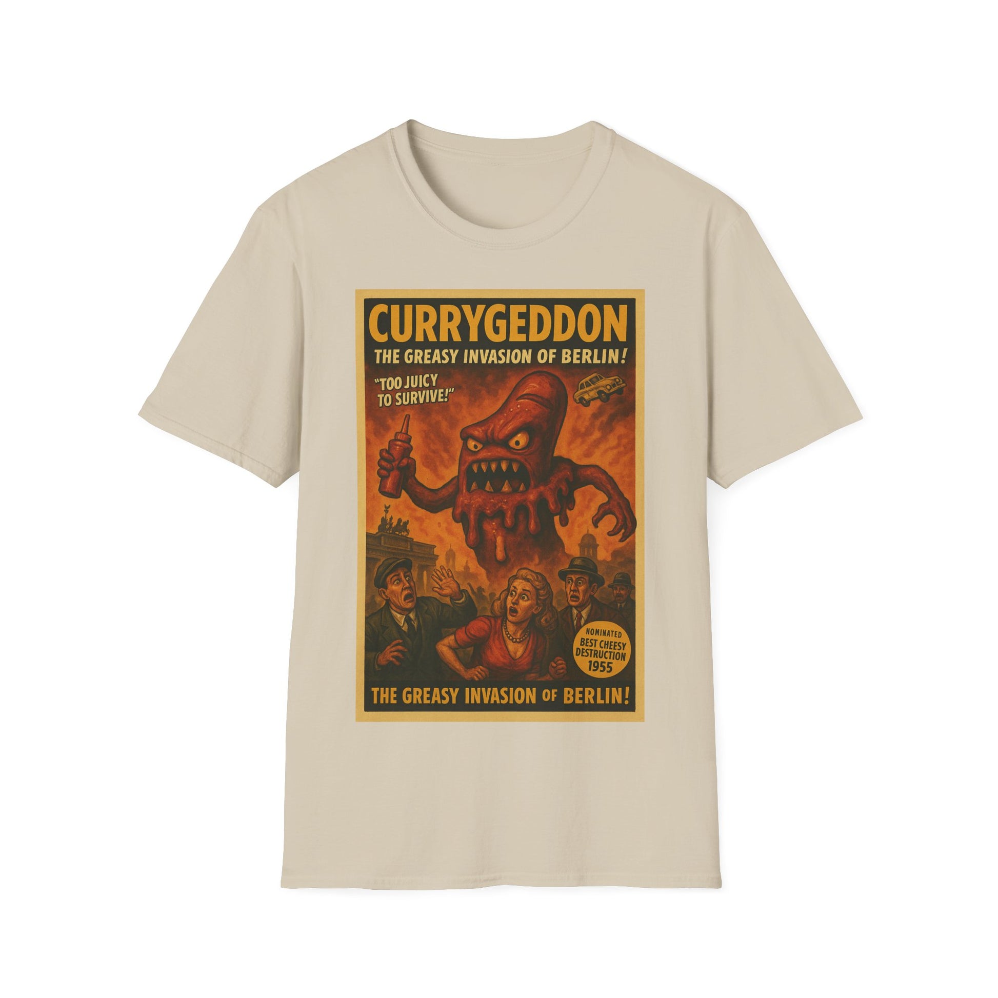 Vintage Motiv – CurryGeddon T-Shirt - Retro Horror Design | True Insights Design mit Humor
