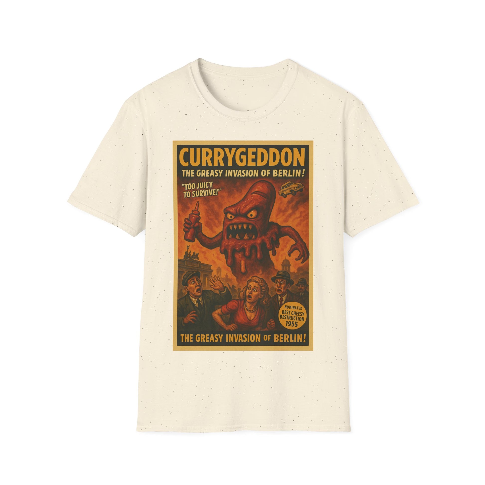 Vintage Motiv – CurryGeddon T-Shirt - Retro Horror Design | True Insights Design mit Humor