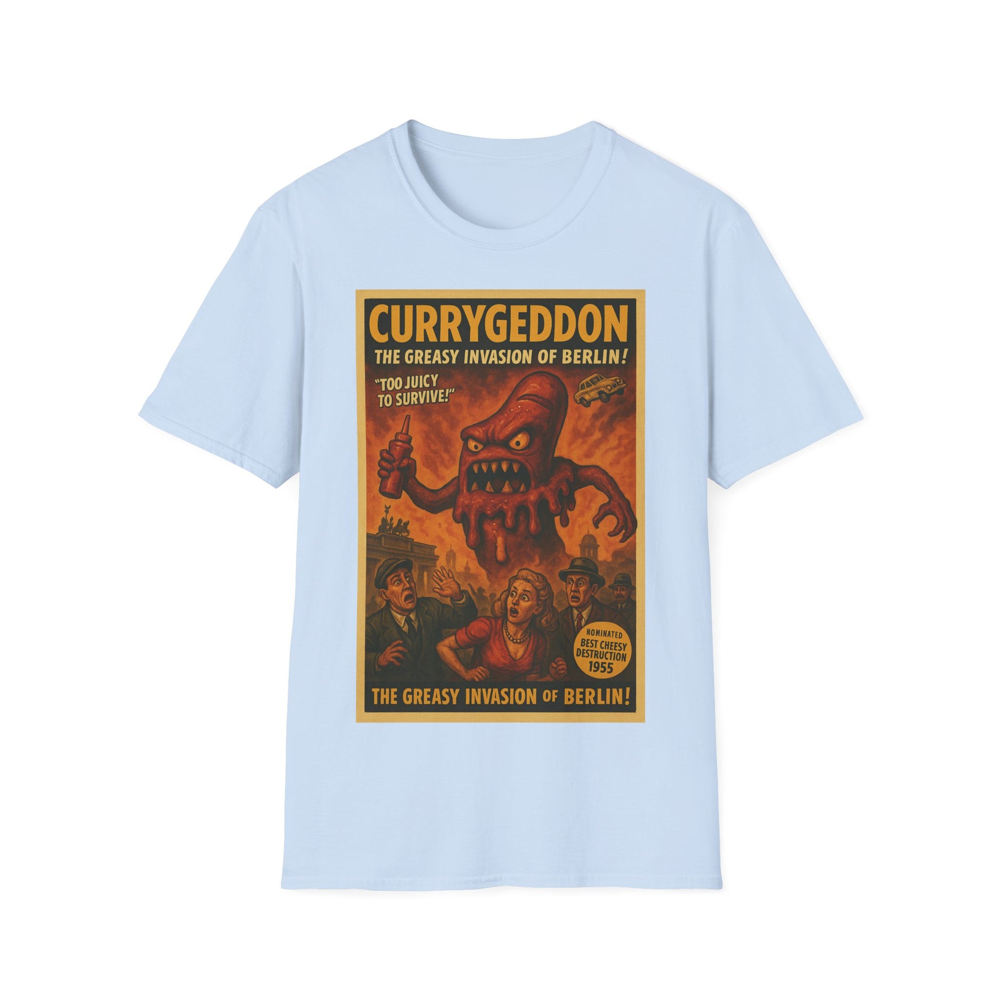 Vintage Motiv – CurryGeddon T-Shirt - Retro Horror Design | True Insights Design mit Humor