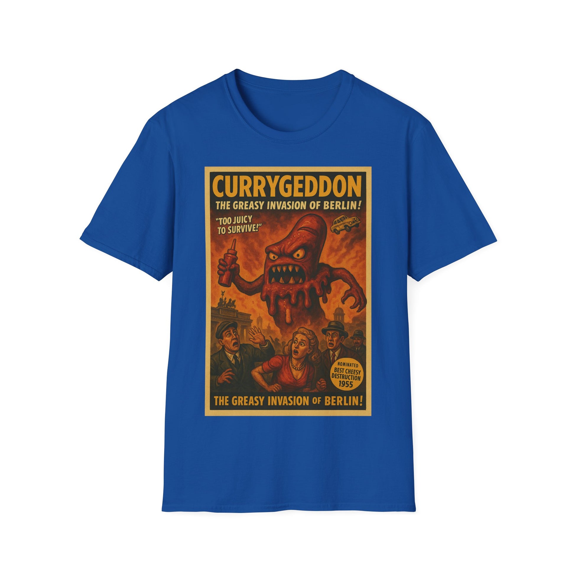 Vintage Motiv – CurryGeddon T-Shirt - Retro Horror Design | True Insights Design mit Humor