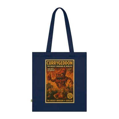 Vintage Motiv – Currygeddon Tote Bag – Trashfilm trifft Streetfood | True Insights Design mit Humor