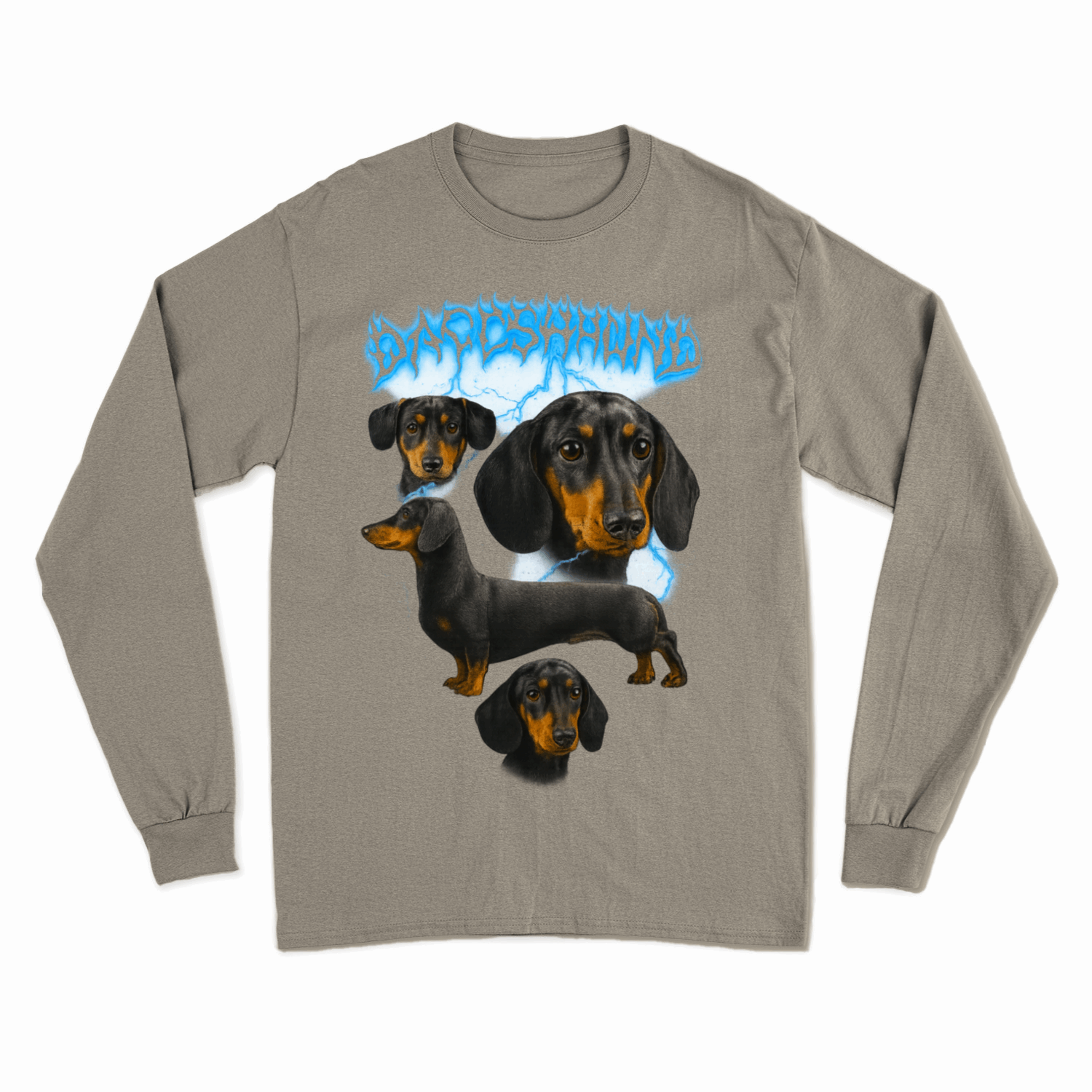 DACHSHUND Sweatshirt – Metal Dackel Energy mit Blitzgewitter