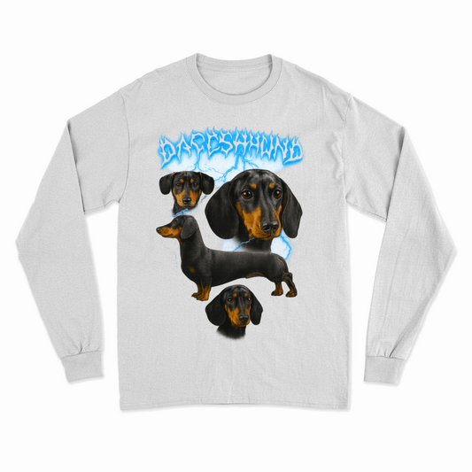 DACHSHUND Sweatshirt – Metal Dackel Energy mit Blitzgewitter