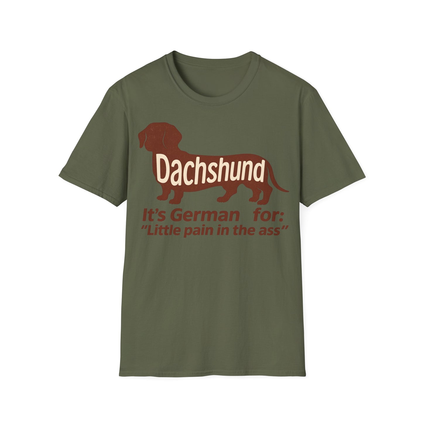 Dachshund: Little pain in the ass | Vintage Look für Hundefans mit Humor – Lustiges T-Shirt | True Insights – Bild 1