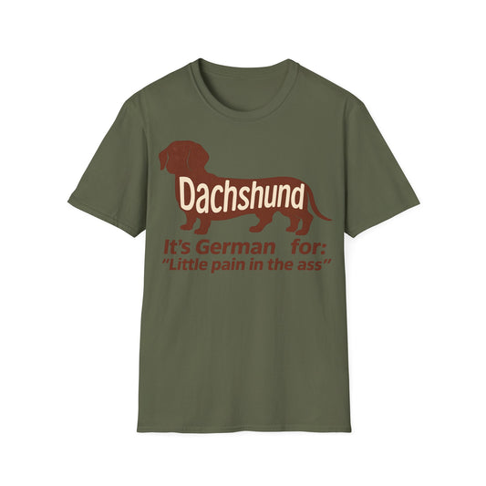 Dachshund: Little pain in the ass | Vintage Look für Hundefans mit Humor – Lustiges T-Shirt | True Insights – Bild 1