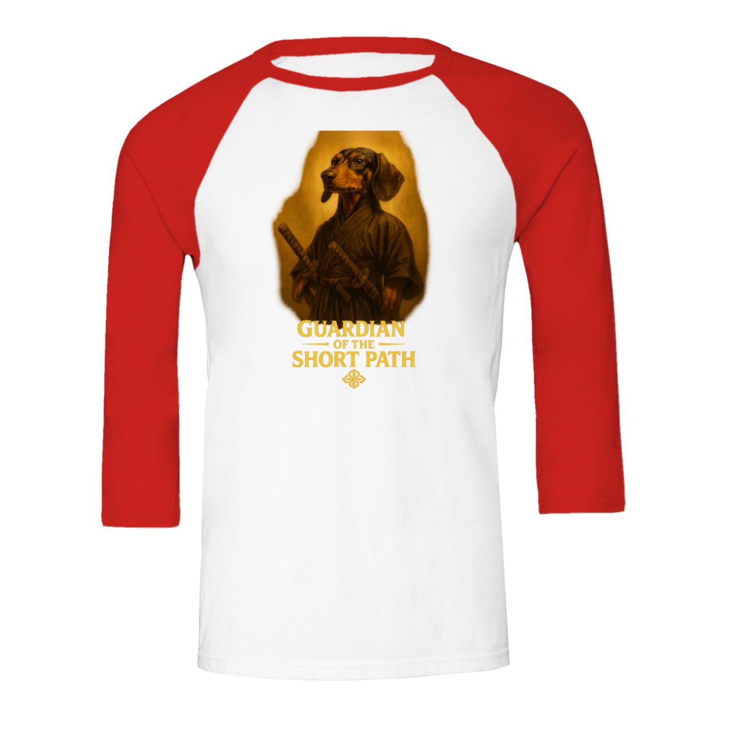 Dackel „Guardian of the Short Path“ – 3/4 Sleeve Fantasy Shirt-Sweatshirt-True Insights