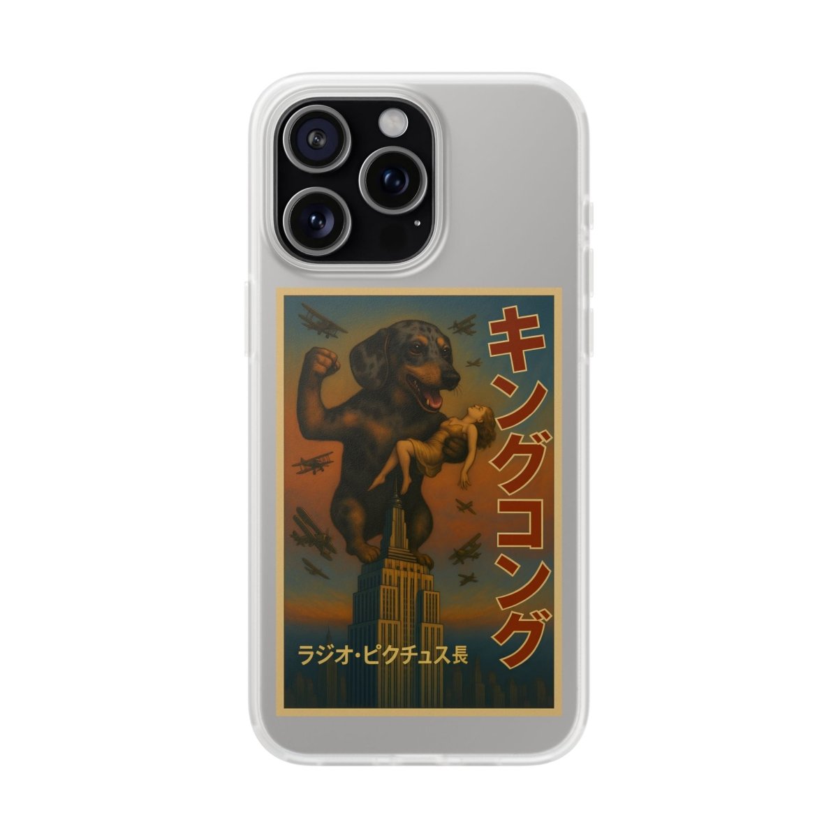 Dackel Handyhülle – King Kong Parodie | Retro Design für Hundefans & Filmnerds – Lustiges Phone Case | True Insights – Bild 5