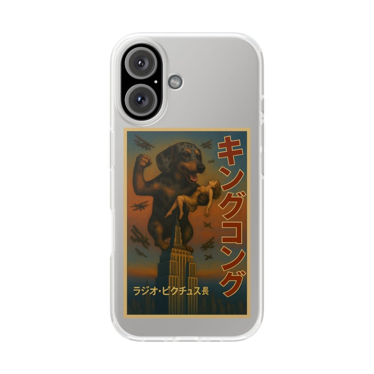 Dackel Handyhülle – King Kong Parodie | Retro Design für Hundefans & Filmnerds – Lustiges Phone Case | True Insights – Bild 7