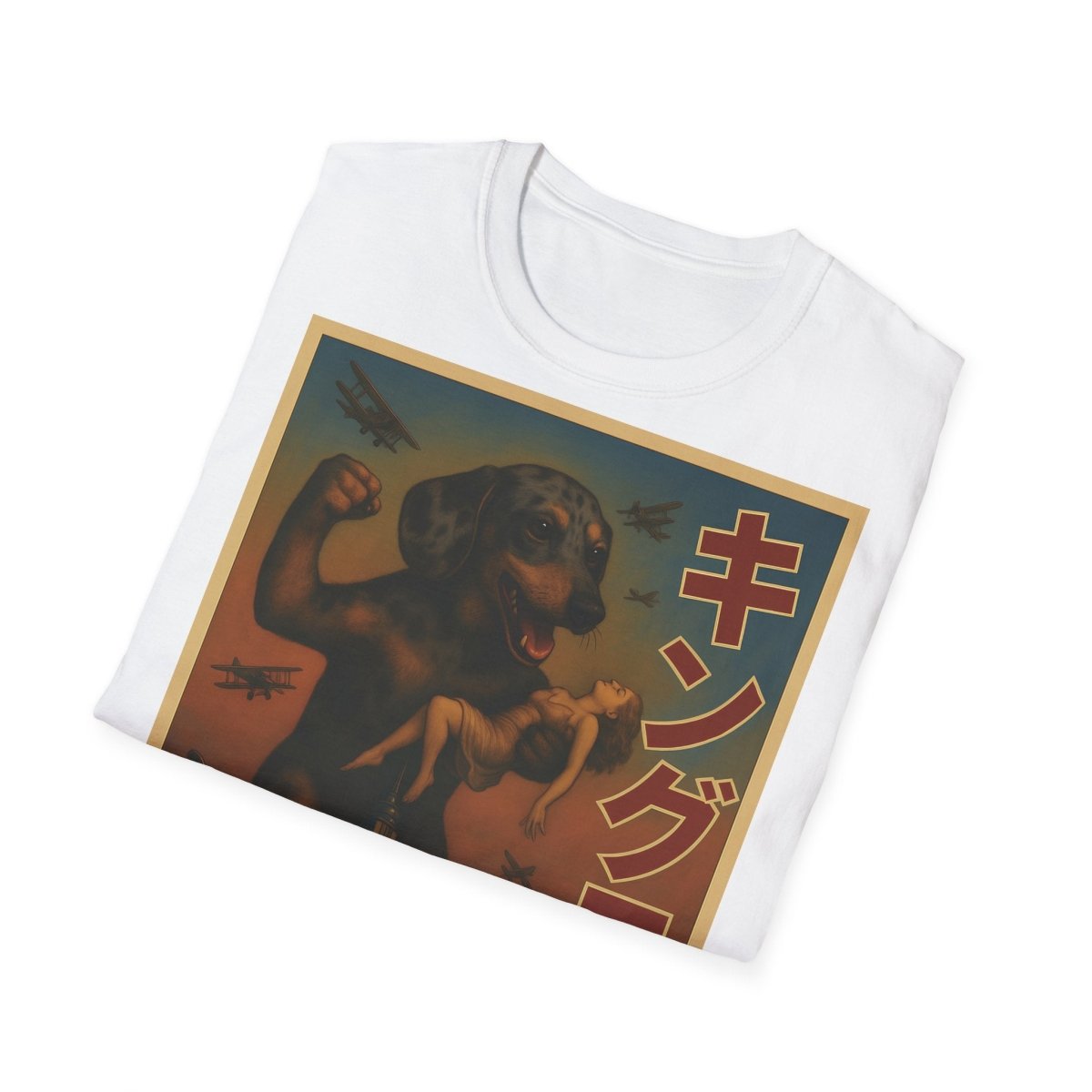 Dackel Kong – Lustiges T-Shirt mit Hunde-Monster-Motiv im Retro-Stil – Lustiges T-Shirt | True Insights – Bild 22