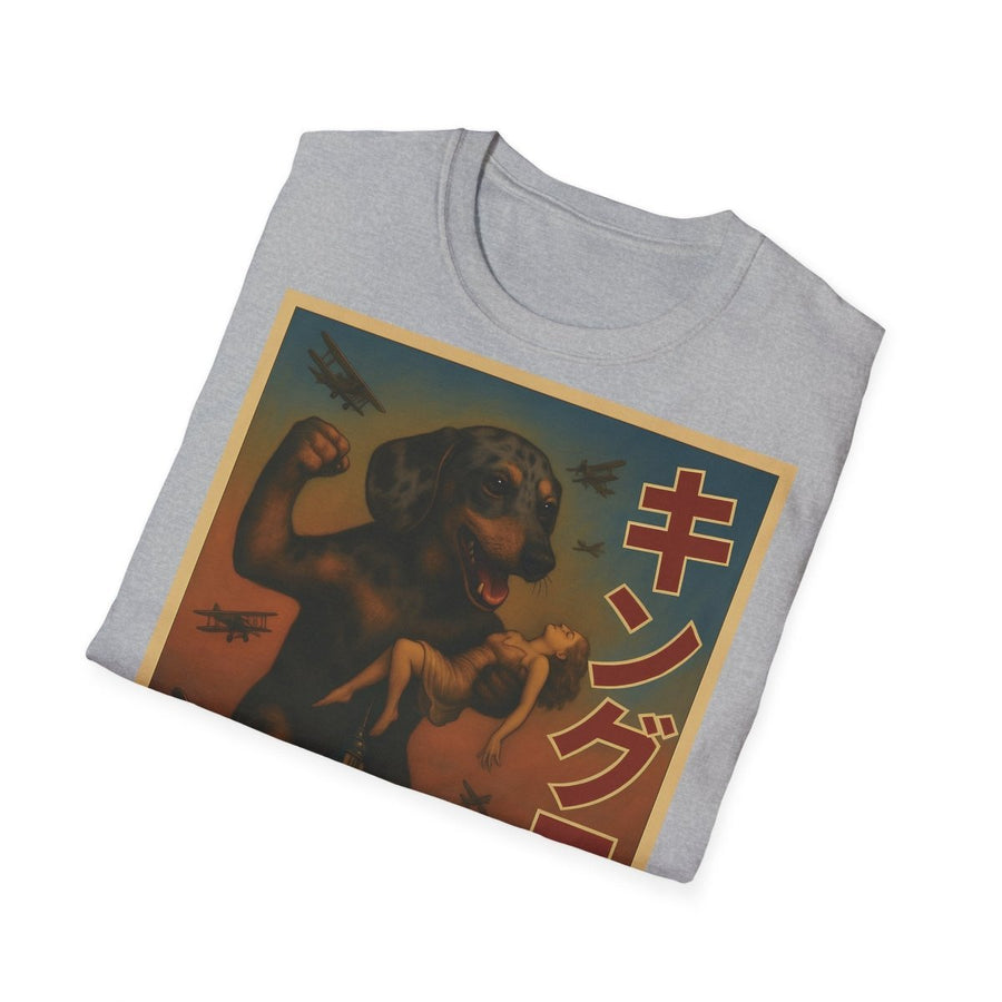 Dackel Kong Shirt - Lustiges Hunde Monster T-Shirt Retro Design