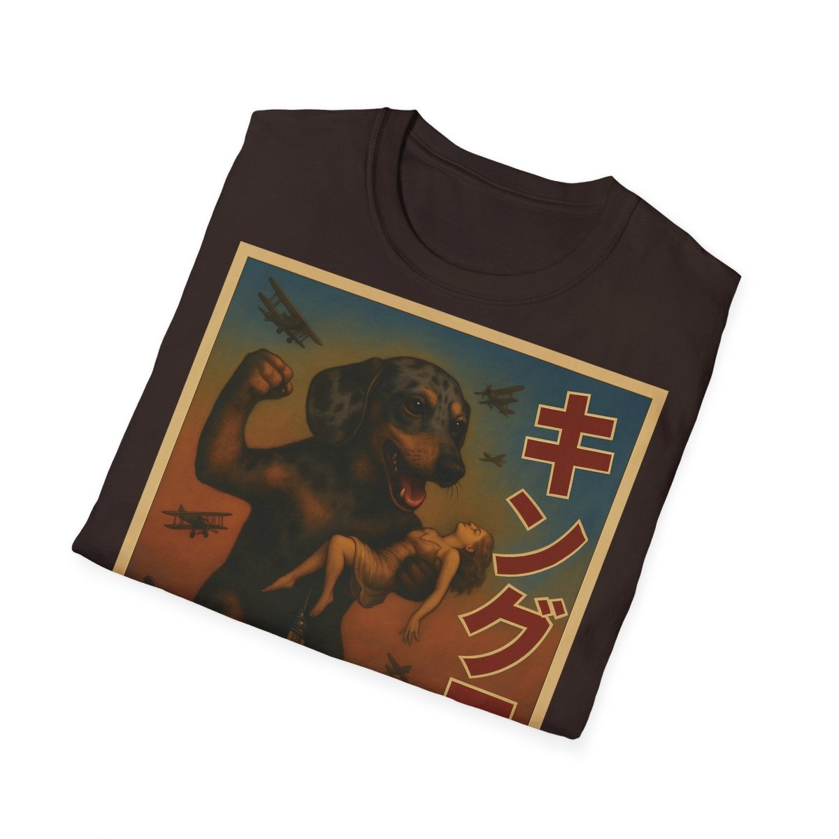 Dackel Kong – Lustiges T-Shirt mit Hunde-Monster-Motiv im Retro-Stil – Lustiges T-Shirt | True Insights – Bild 38