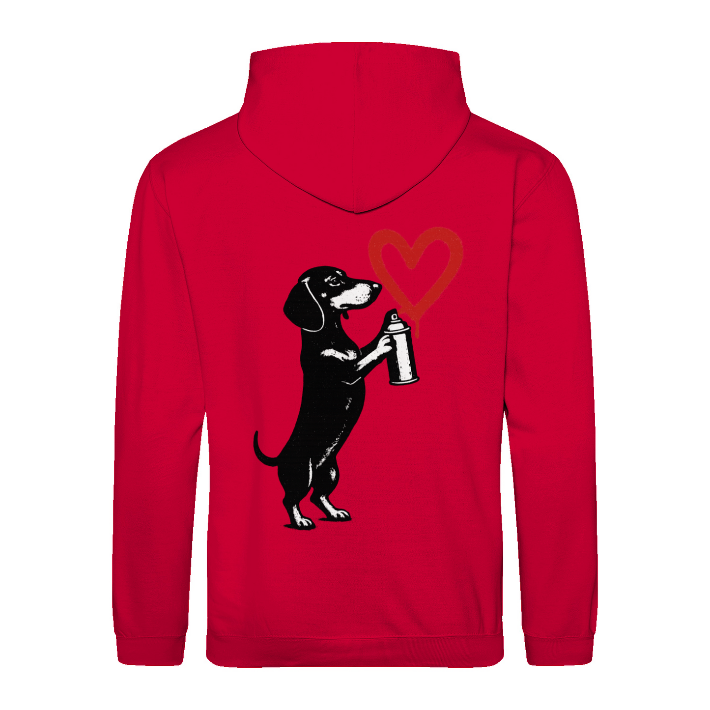 Dackel „Love Graffiti“ – Street-Art Sweatshirt für Liebhaber urbaner Statements-Sweatshirt-True Insights