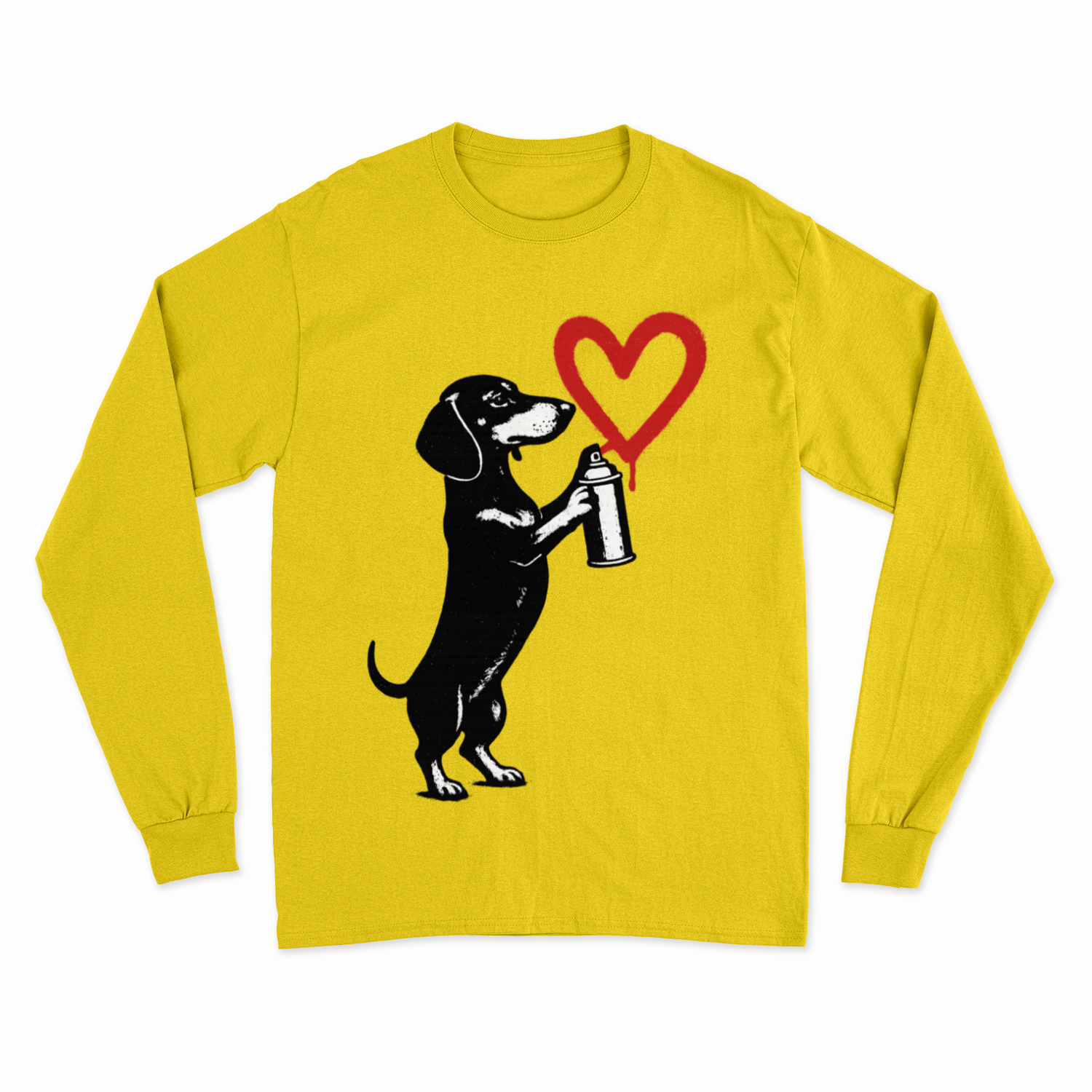 Dackel „Love Graffiti“ – Street-Art Sweatshirt für Liebhaber urbaner Statements-Sweatshirt-True Insights