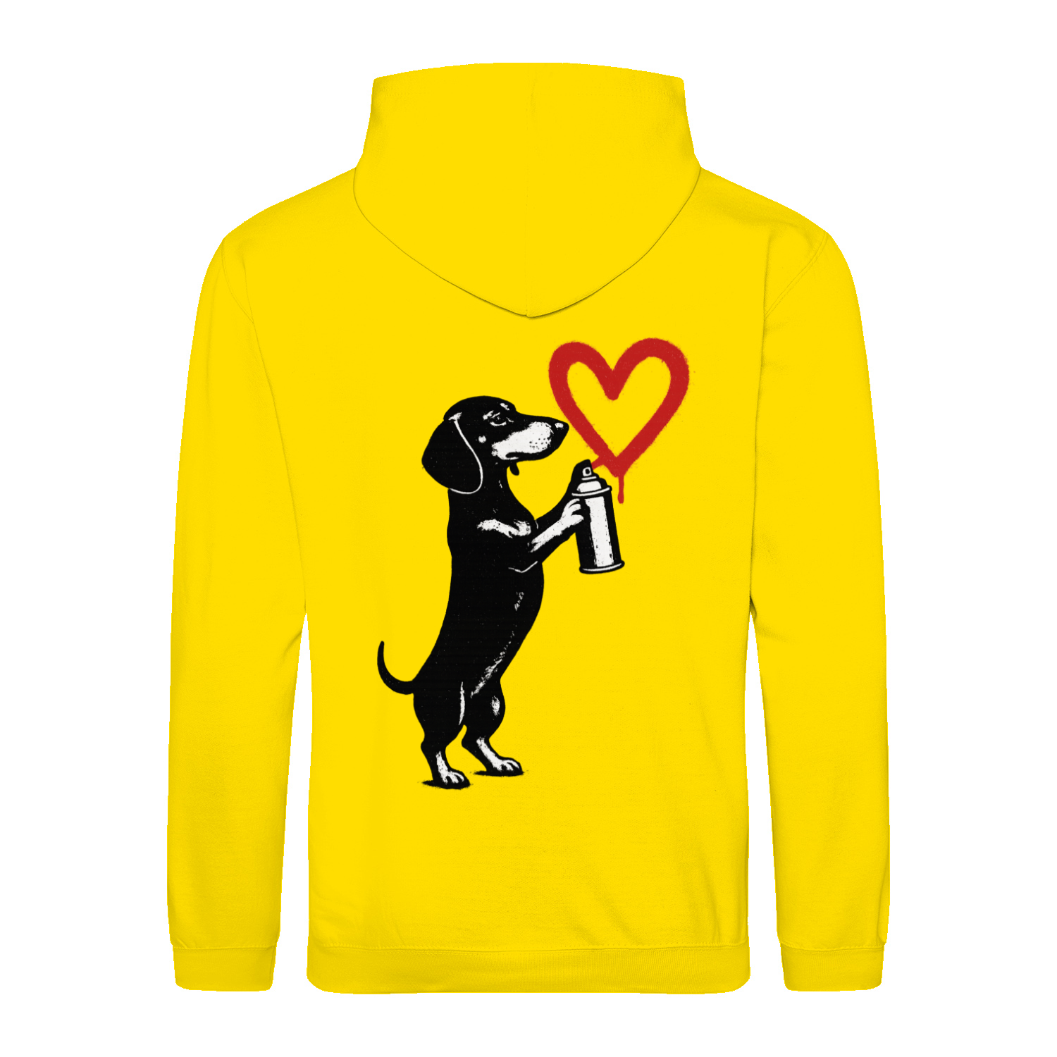 Dackel „Love Graffiti“ – Street-Art Sweatshirt für Liebhaber urbaner Statements-Sweatshirt-True Insights