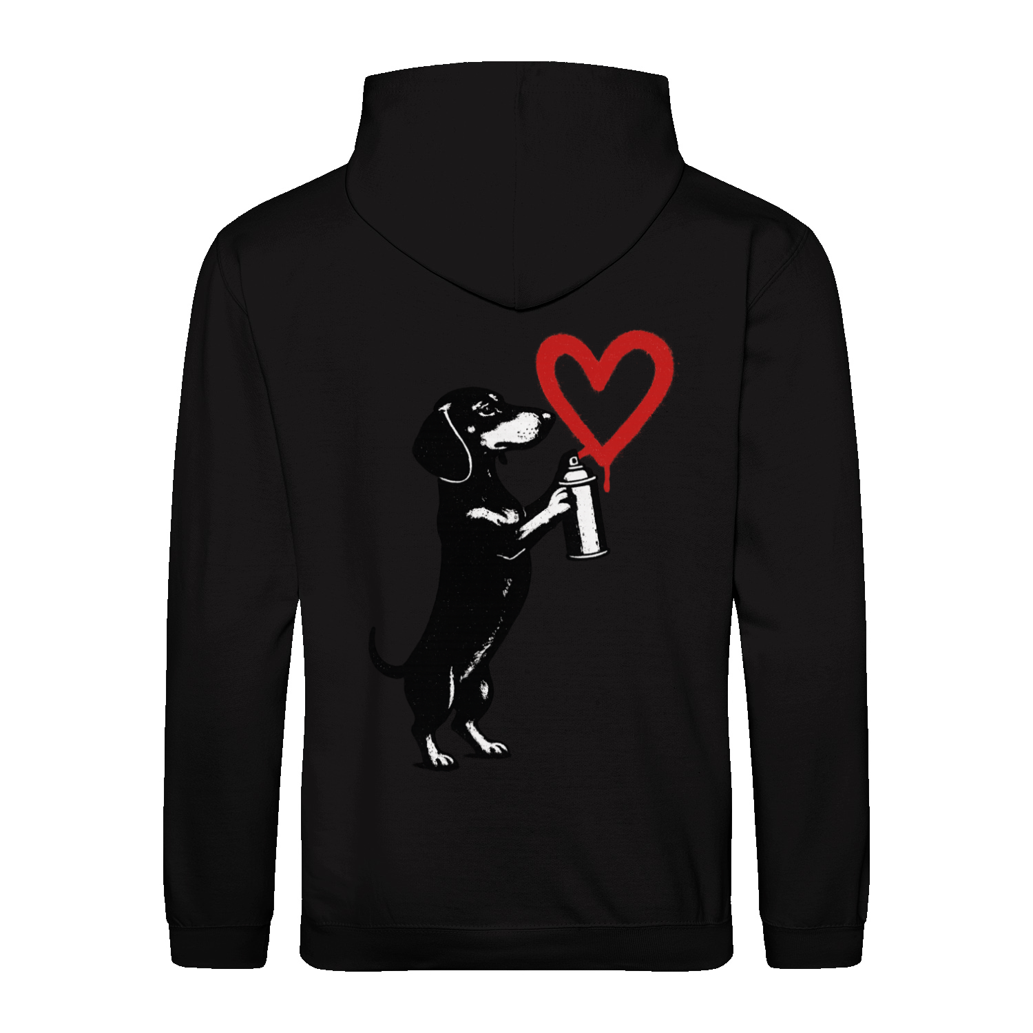 Dackel „Love Graffiti“ – Street-Art Sweatshirt für Liebhaber urbaner Statements-Sweatshirt-True Insights