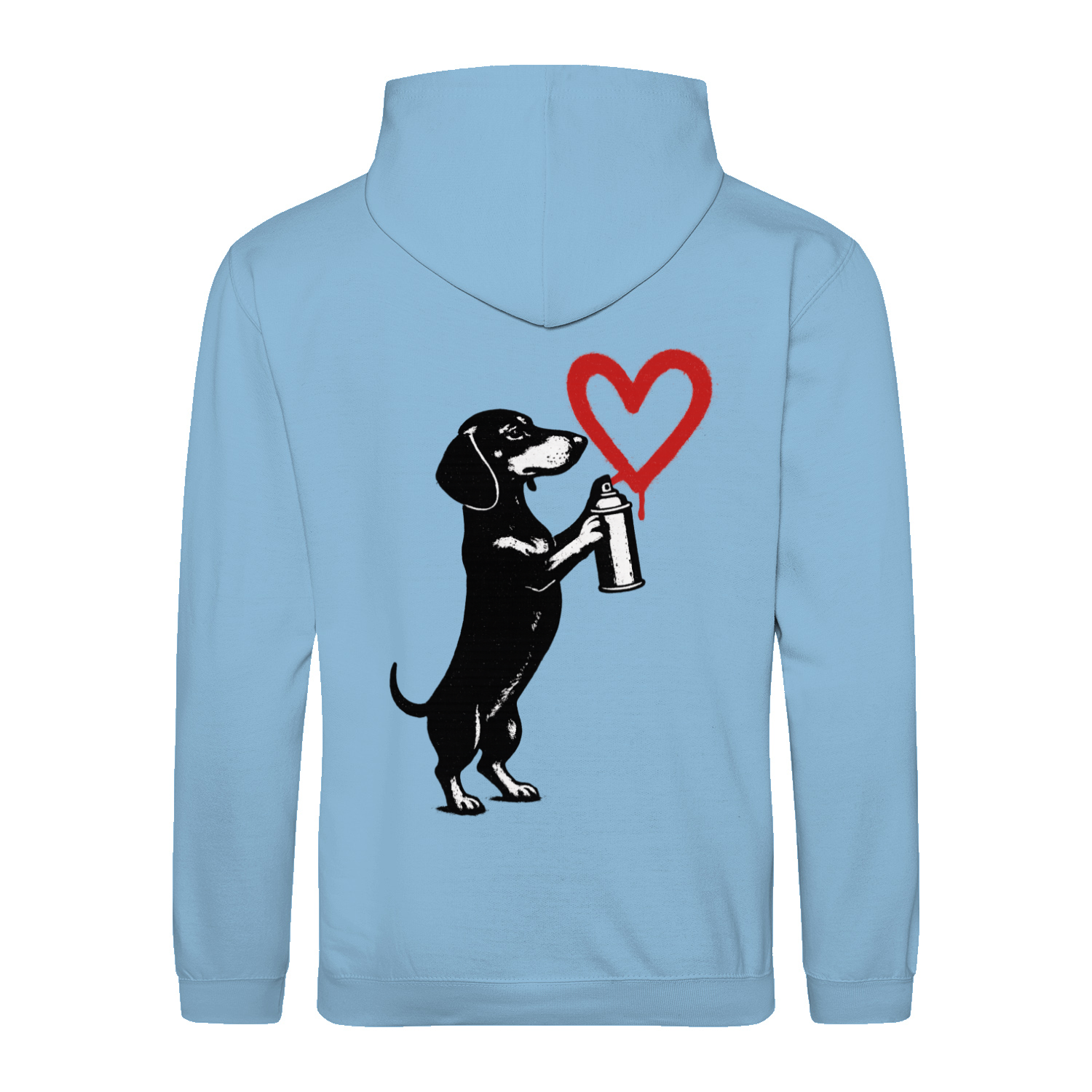 Dackel „Love Graffiti“ – Street-Art Sweatshirt für Liebhaber urbaner Statements-Sweatshirt-True Insights