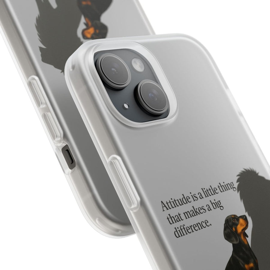 True Insights Handyhülle Dackel Löwenschatten Lifestyle-Ansicht mit humorvollem Design