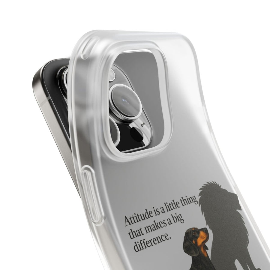 True Insights Handyhülle Dackel Löwenschatten mit humorvollem Print und Attitude-Spruch
