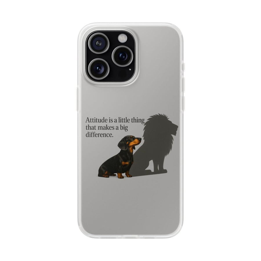 True Insights Handyhülle Dackel Löwenschatten für iPhone 15 Pro Max mit humorvollem Print
