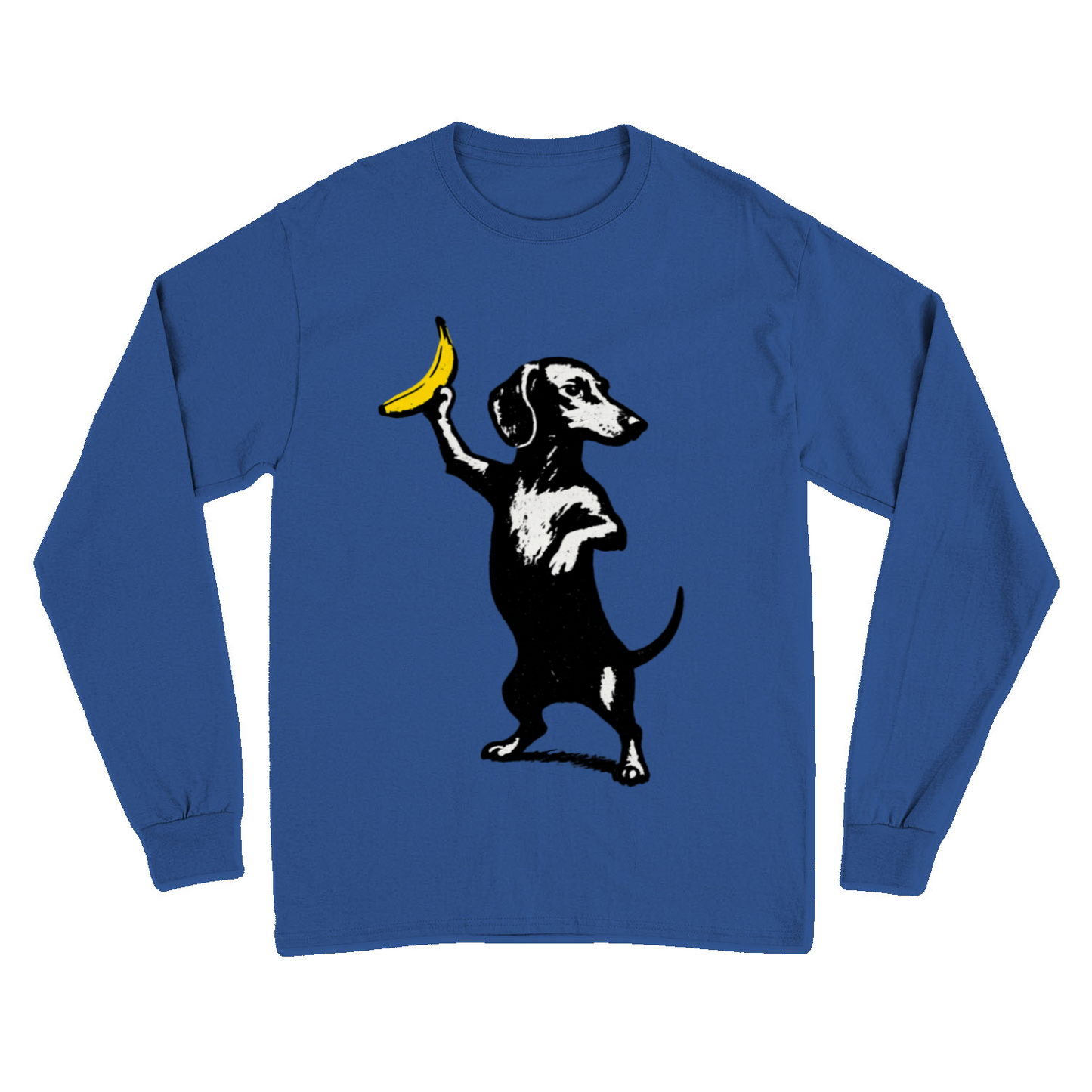 Dackel mit Banane – Banksy Style Sweatshirt-Sweatshirt-True Insights