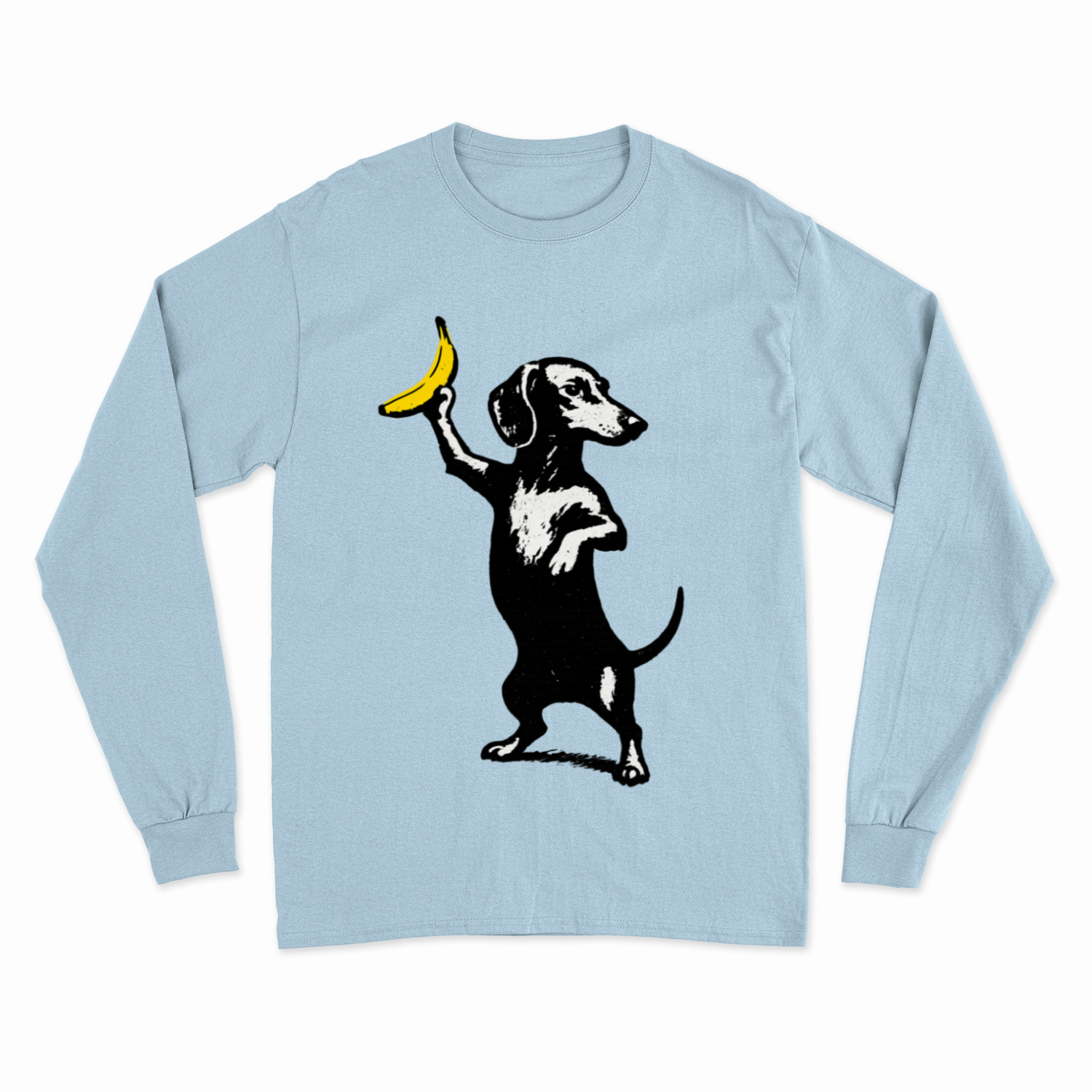 Dackel mit Banane – Banksy Style Sweatshirt-Sweatshirt-True Insights
