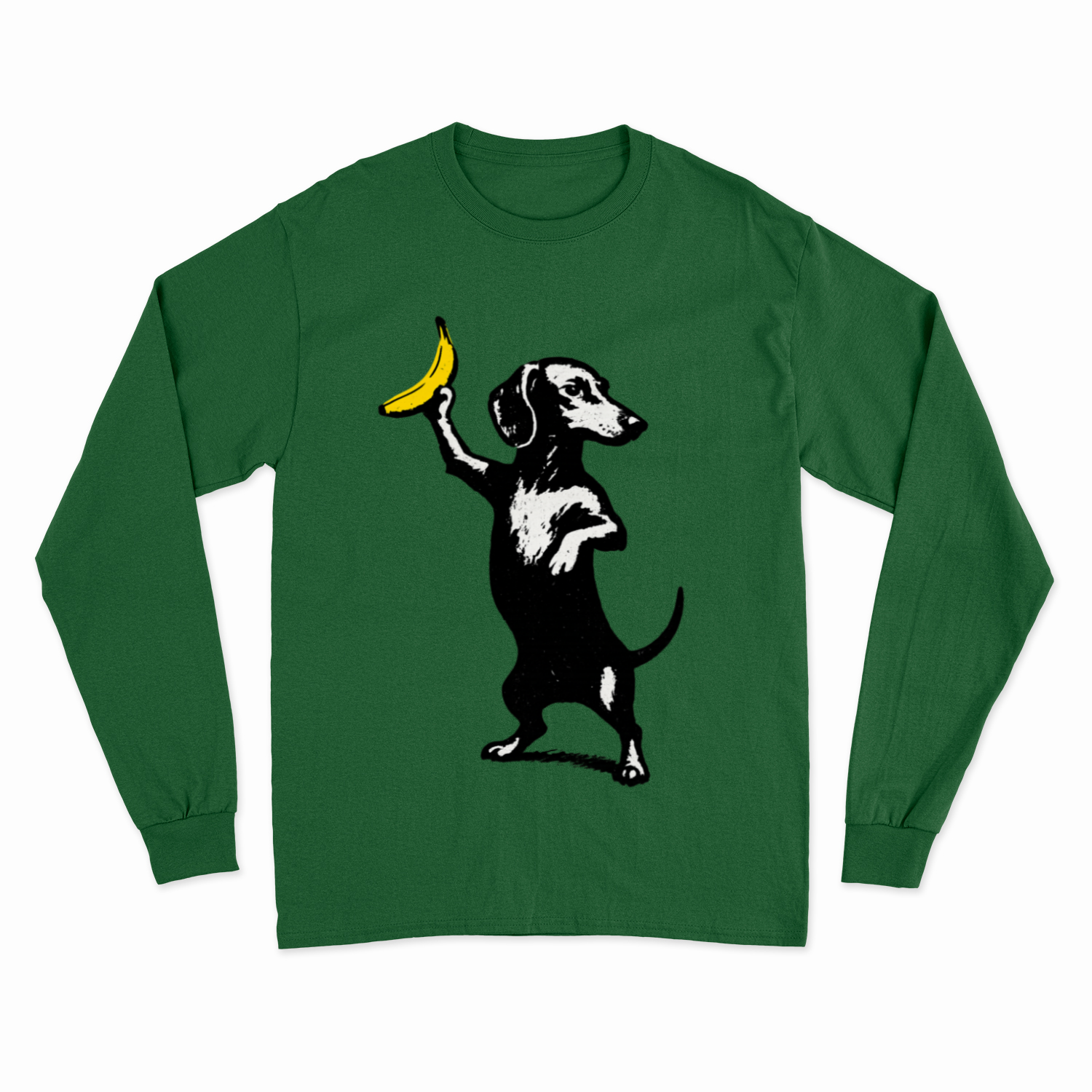 Dackel mit Banane – Banksy Style Sweatshirt-Sweatshirt-True Insights