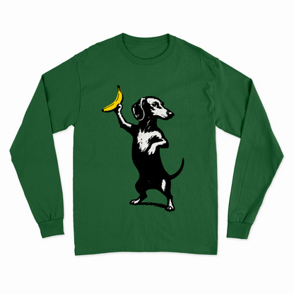 Dackel mit Banane – Banksy Style Sweatshirt-Sweatshirt-True Insights