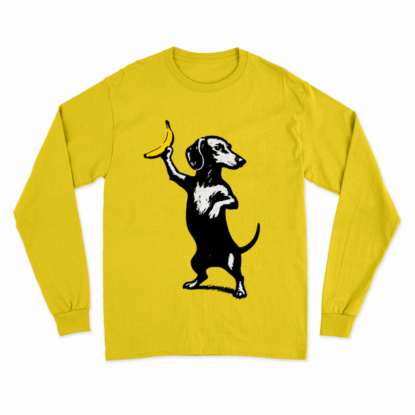 Dackel mit Banane – Banksy Style Sweatshirt-Sweatshirt-True Insights