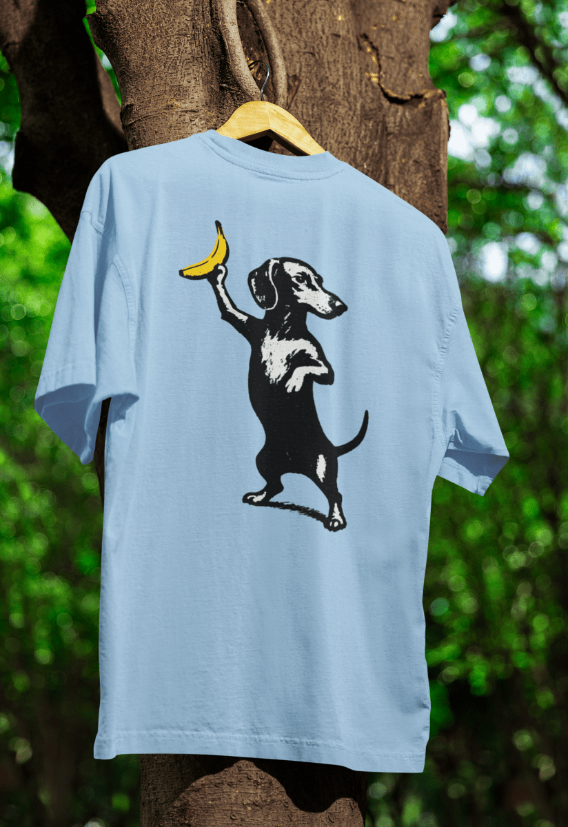 True Insights T-Shirt Dackel mit Banane witziges Street-Art Motiv als lässiger Lifestyle-Look