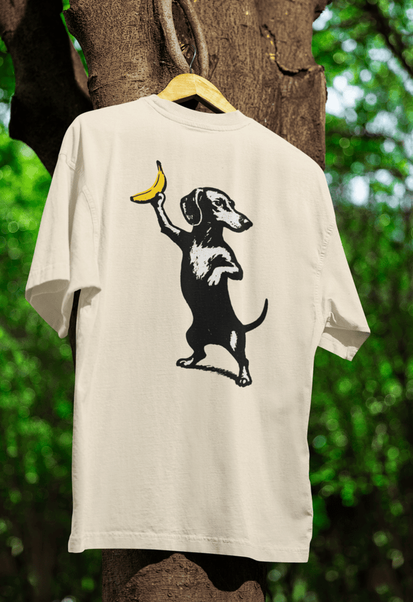 True Insights T-Shirt Dackel mit Banane satirisches Street-Art Motiv im coolen urbanen Design