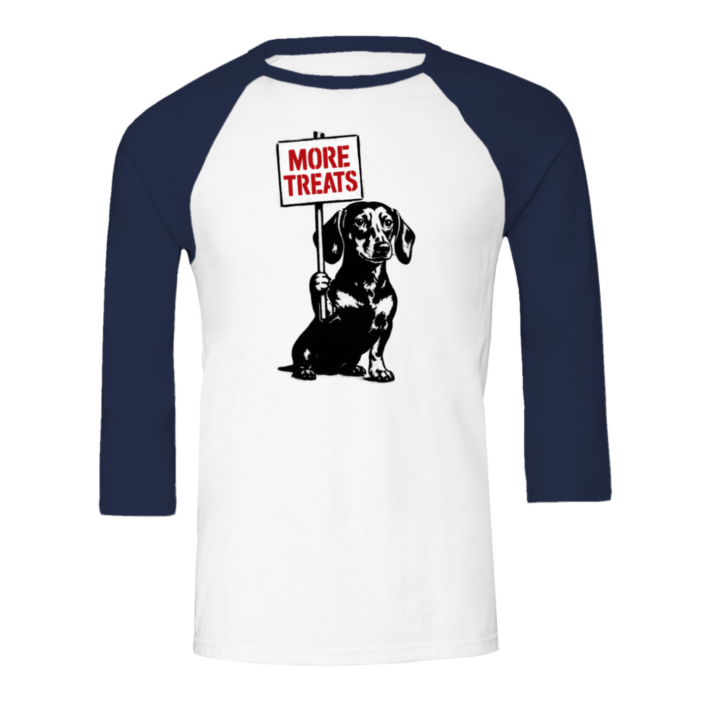 Dackel „More Treats“ – 3/4 Sleeve Street-Art Shirt mit ironischer Botschaft-Sweatshirt-True Insights