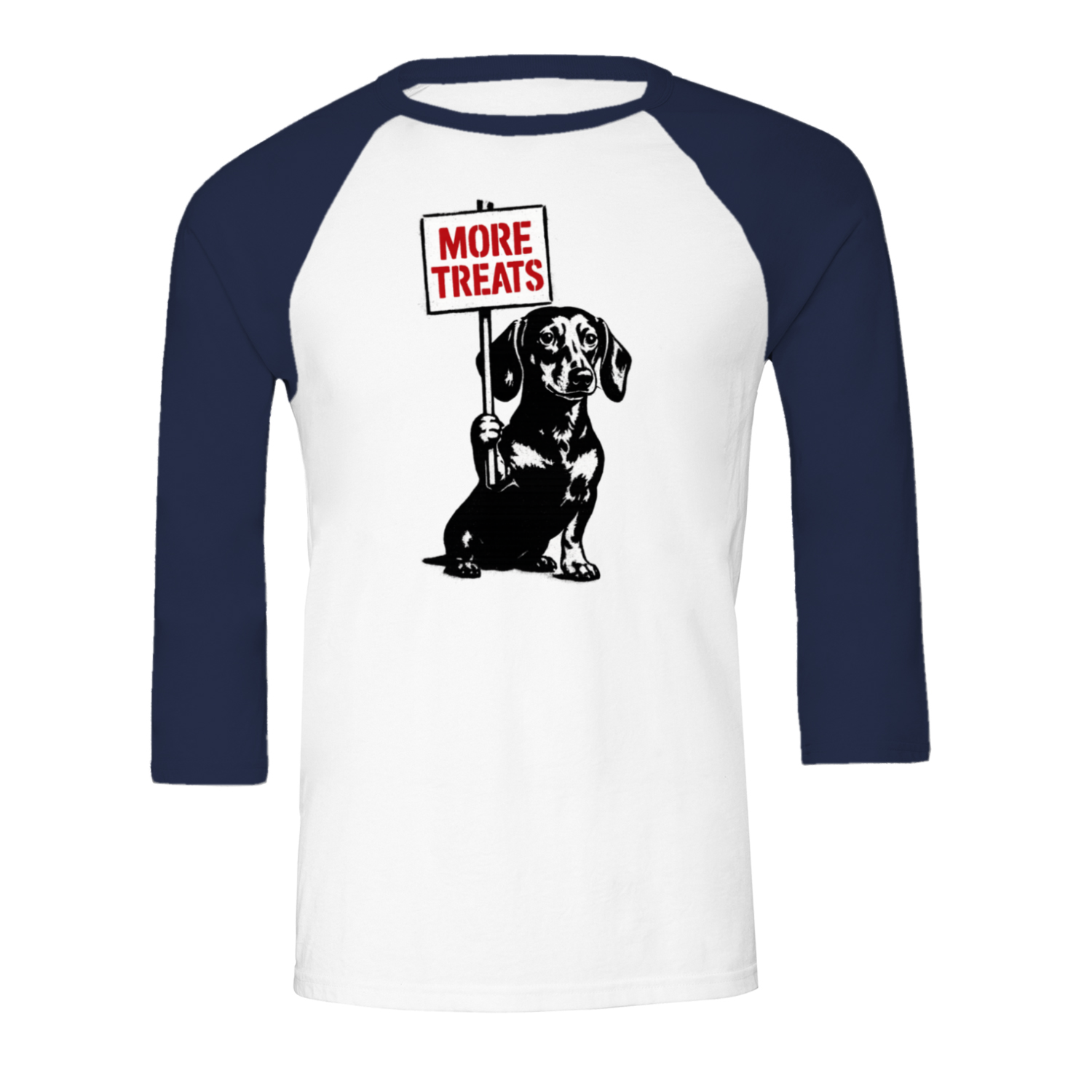 Dackel „More Treats“ – 3/4 Sleeve Street-Art Shirt mit ironischer Botschaft-Sweatshirt-True Insights