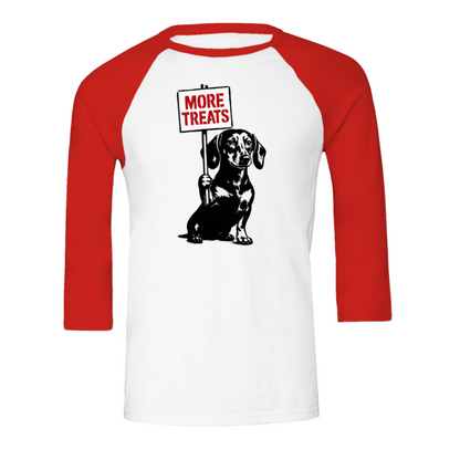 Dackel „More Treats“ – 3/4 Sleeve Street-Art Shirt mit ironischer Botschaft-Sweatshirt-True Insights