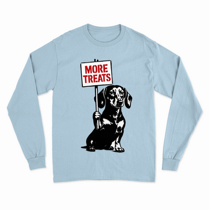 Dackel „More Treats“ – Banksy Style Sweatshirt mit augenzwinkerndem Protest-Sweatshirt-True Insights