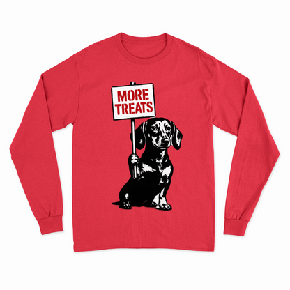 Dackel „More Treats“ – Banksy Style Sweatshirt mit augenzwinkerndem Protest-Sweatshirt-True Insights