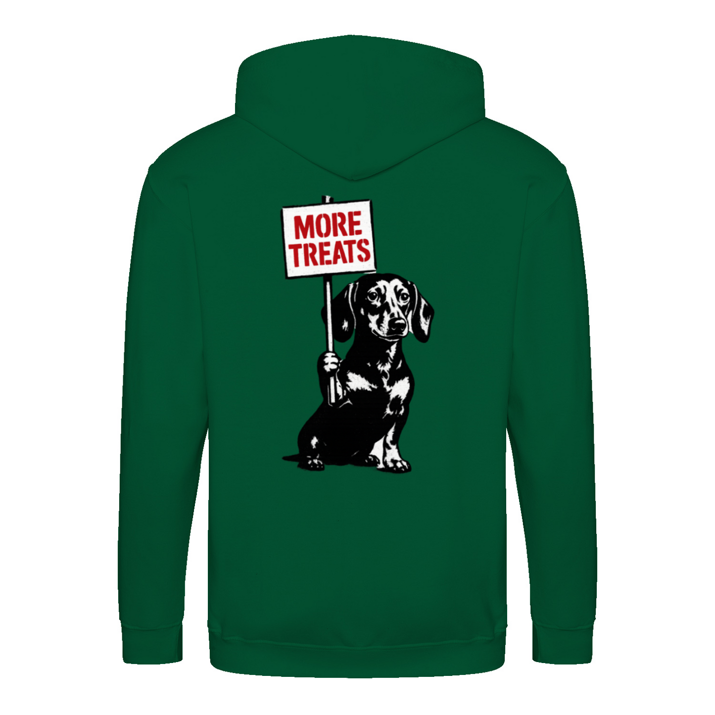 Dackel „More Treats“ – Satirischer Street-Art Zip-Hoodie für kreative Outfits-Zip Hoodie-True Insights