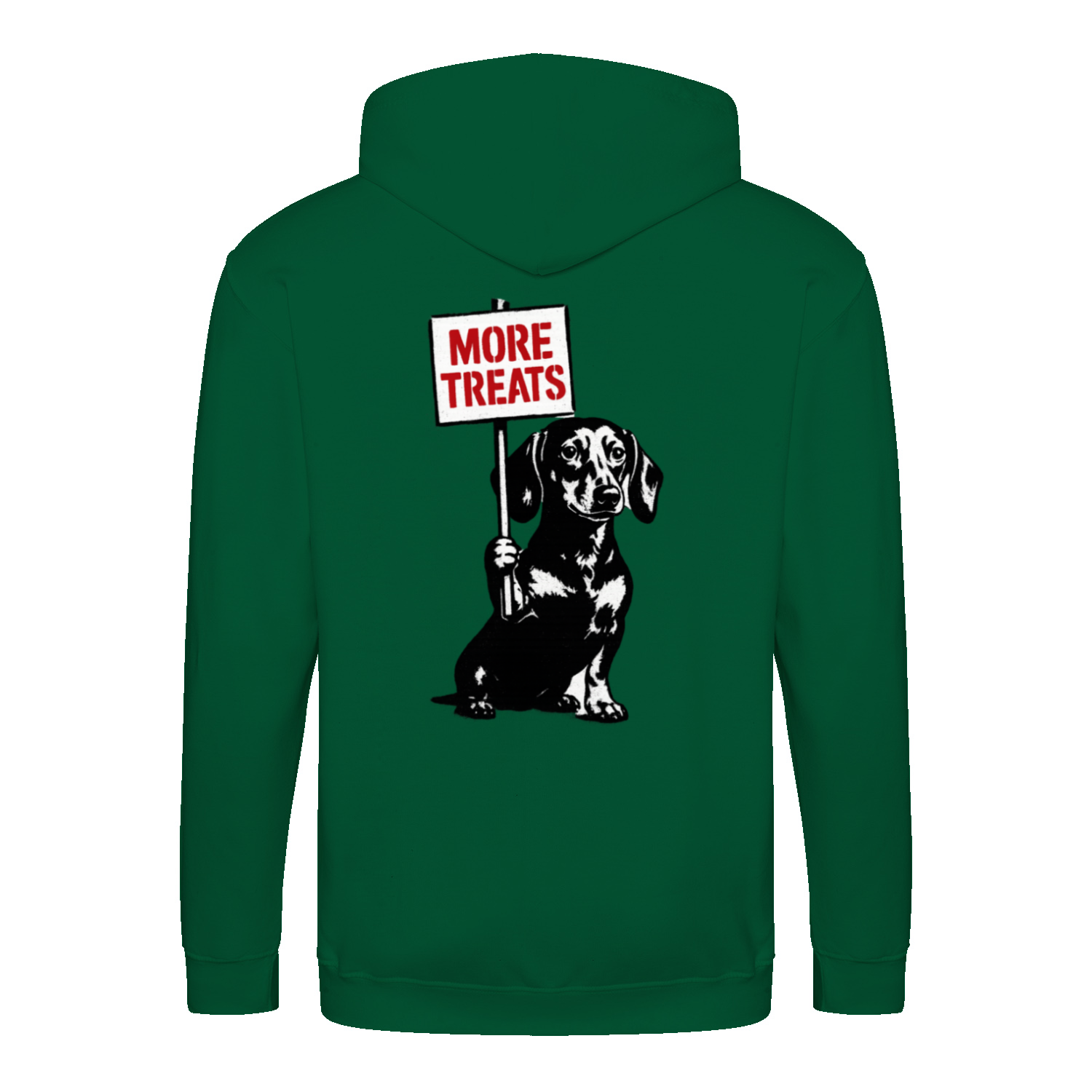 Dackel „More Treats“ – Satirischer Street-Art Zip-Hoodie für kreative Outfits-Zip Hoodie-True Insights