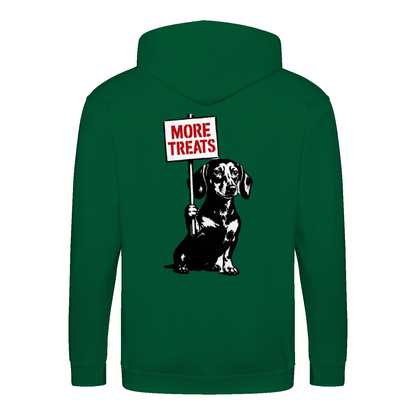 Dackel „More Treats“ – Satirischer Street-Art Zip-Hoodie für kreative Outfits-Zip Hoodie-True Insights
