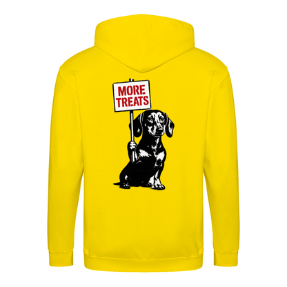 Dackel „More Treats“ – Satirischer Street-Art Zip-Hoodie für kreative Outfits-Zip Hoodie-True Insights
