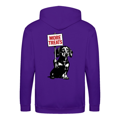 Dackel „More Treats“ – Satirischer Street-Art Zip-Hoodie für kreative Outfits-Zip Hoodie-True Insights