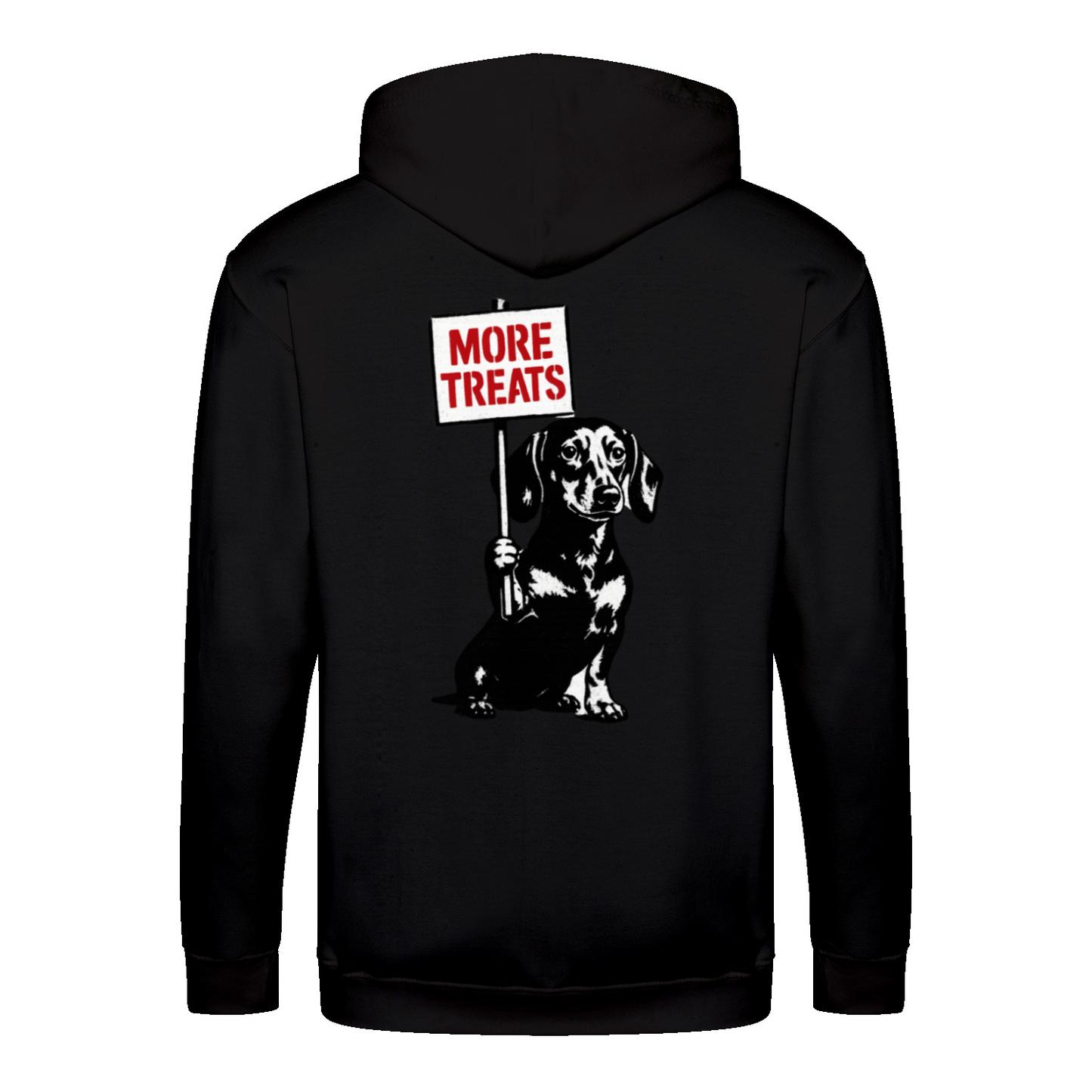 Dackel „More Treats“ – Satirischer Street-Art Zip-Hoodie für kreative Outfits-Zip Hoodie-True Insights