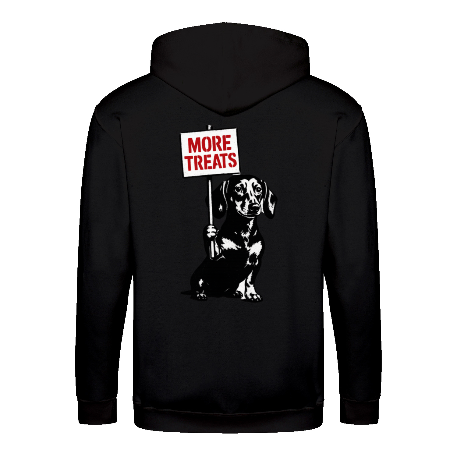 Dackel „More Treats“ – Satirischer Street-Art Zip-Hoodie für kreative Outfits-Zip Hoodie-True Insights