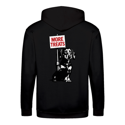 Dackel „More Treats“ – Satirischer Street-Art Zip-Hoodie für kreative Outfits-Zip Hoodie-True Insights