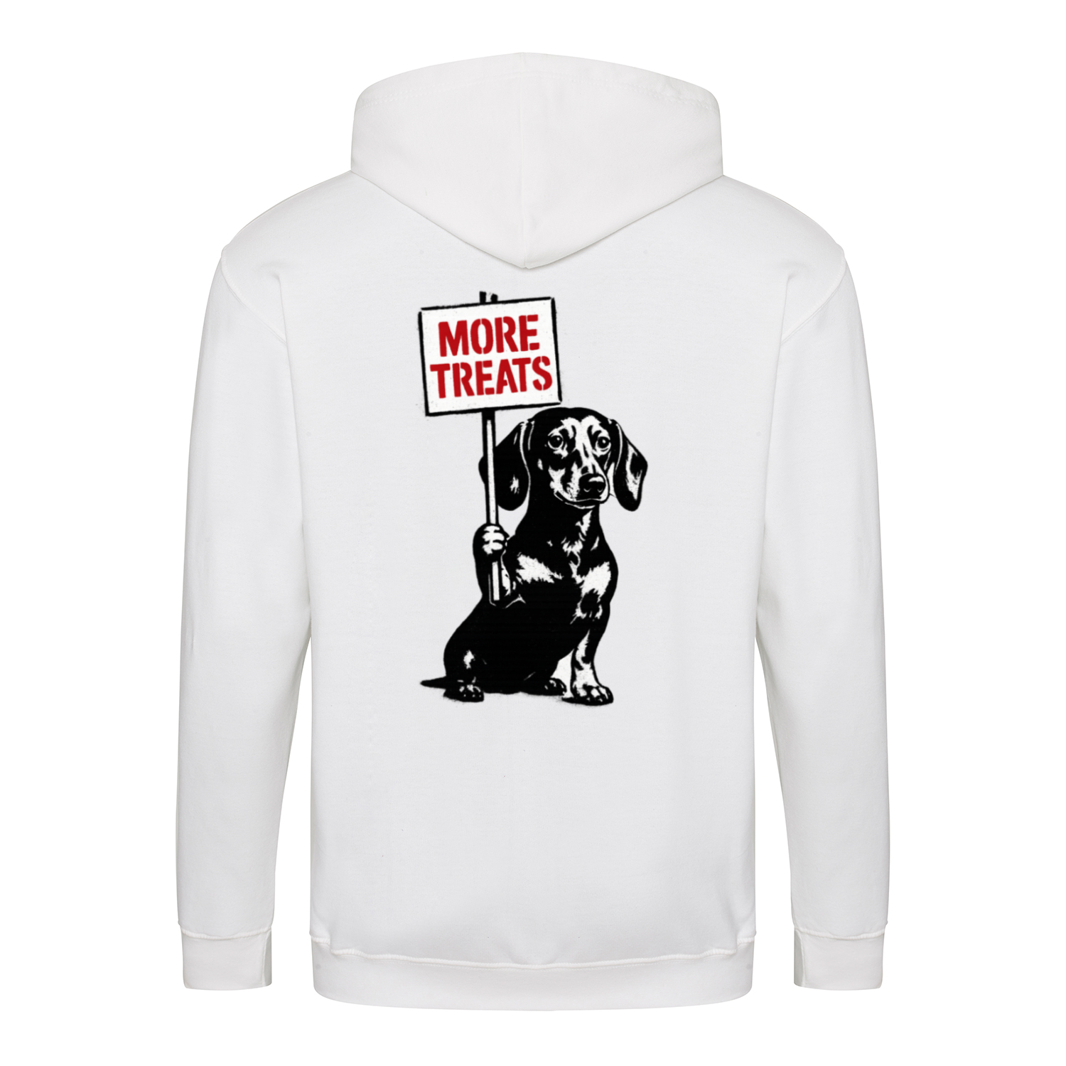 Dackel „More Treats“ – Satirischer Street-Art Zip-Hoodie für kreative Outfits-Zip Hoodie-True Insights