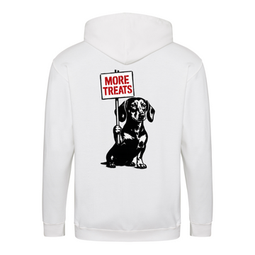 Dackel „More Treats“ – Satirischer Street-Art Zip-Hoodie für kreative Outfits-Zip Hoodie-True Insights