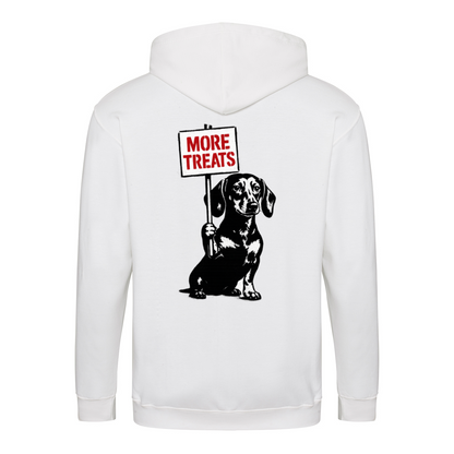 Dackel „More Treats“ – Satirischer Street-Art Zip-Hoodie für kreative Outfits-Zip Hoodie-True Insights