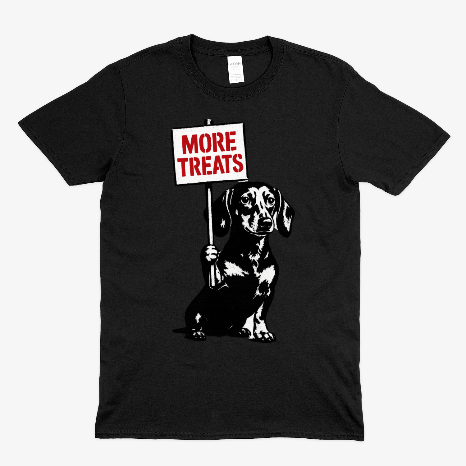 Dackel „More Treats“ – Street-Art T-Shirt mit Humor-T-Shirt-True Insights